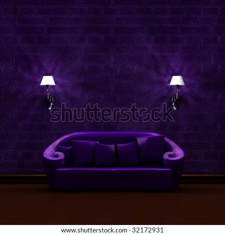 purple settee