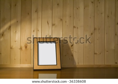 photo frame on wood table