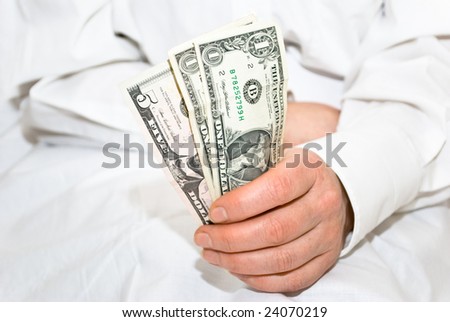 money in hands