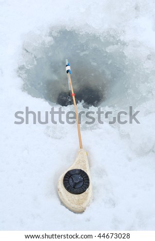Winter ice fishing