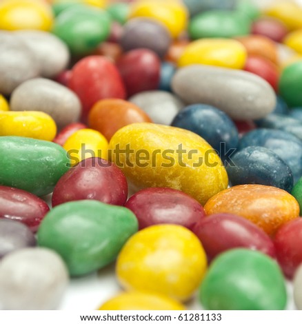 colorful chocolate tabs close-up