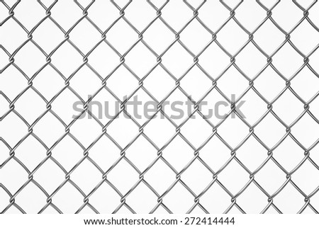 wired fence pattern on white background, texture