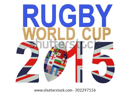Rugby World Cup 2015 Great Britain concept isolated on white background
