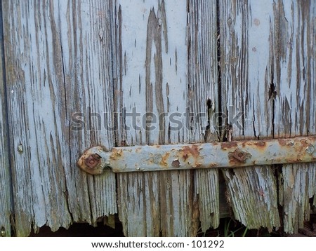 An old rotten door in a small village in Cornwall, UK