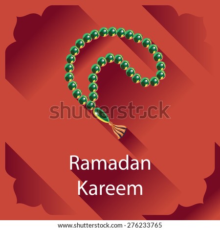 Ramadan Kareem greeting card Islamic design element.Rosary vector illustration Prayer beads Ramadan Kareem greeting card Islamic design element.Rosary vector illustration Prayer beads