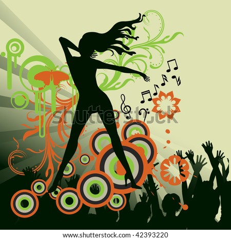 stock vector : abstract dance party poster