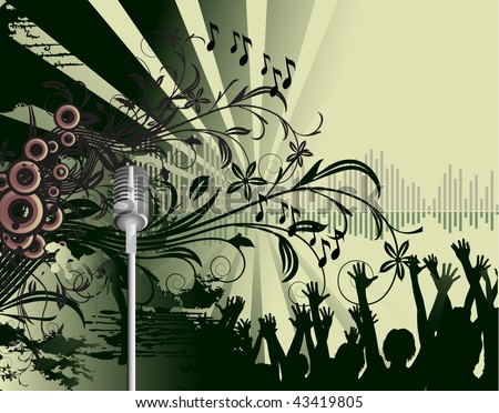 stock vector : abstract dance party poster
