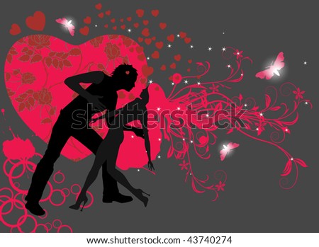 Couple in love dancing