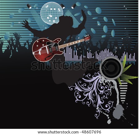 Poster,rock festival band.Easy to edit/move.Vector.