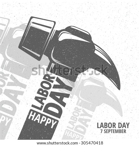vector illustration of a happy Labor Day, a national holiday.