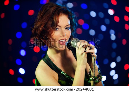 Beautiful female singing