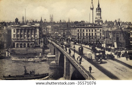 vintage postcard of London