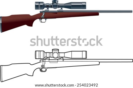 hunting rifle with scope