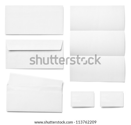 collection of various blank white paper on white background each one is shot separately collection of various blank white paper on white background each one is shot separately