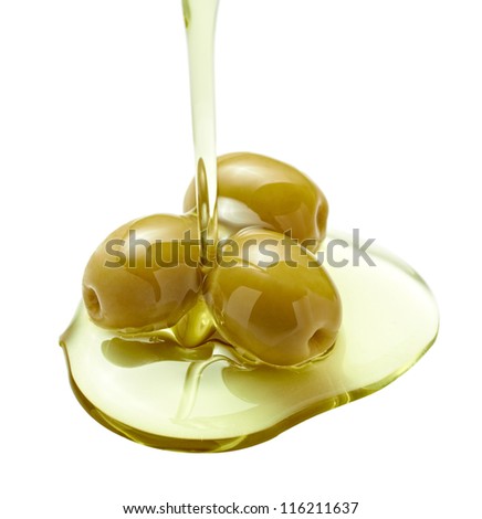 close up of olive oil on white background with clipping path close up of olive oil on white background with clipping path
