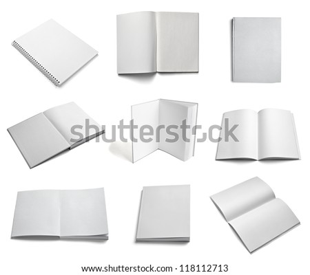 collection of various blank white paper on white background each one is shot separately collection of various blank white paper on white background each one is shot separately