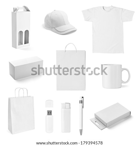 collection of various white print templates on white background each one is shot separately collection of various white print templates on white background each one is shot separately