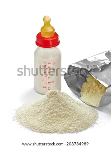 close up of a baby powder milk