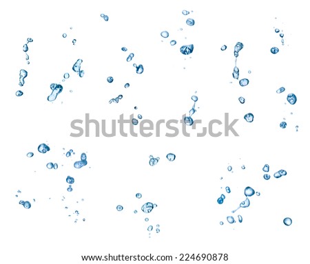 close up of  a water drops on white background