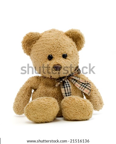teddy bear on a white background with clipping path teddy bear on a white background with clipping path