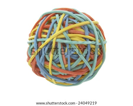 colorful rubber band ball