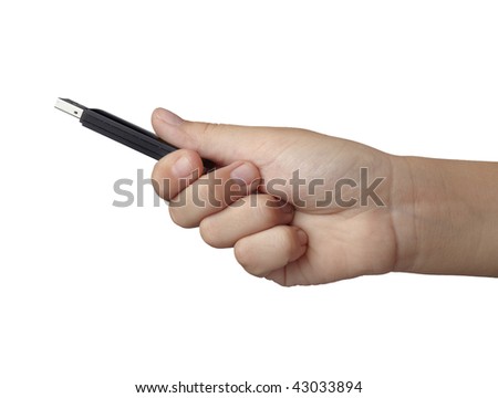 hand holding stick
