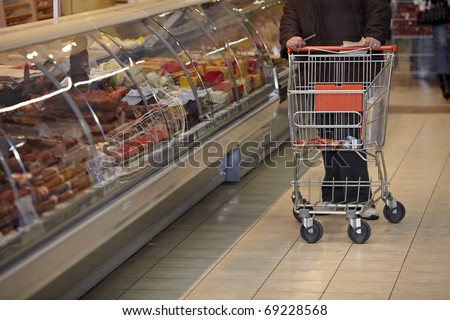 close up of shopping in a supermarket