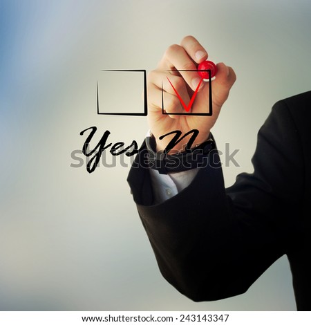 Business and advertisement concept. Close up of businessman checking \