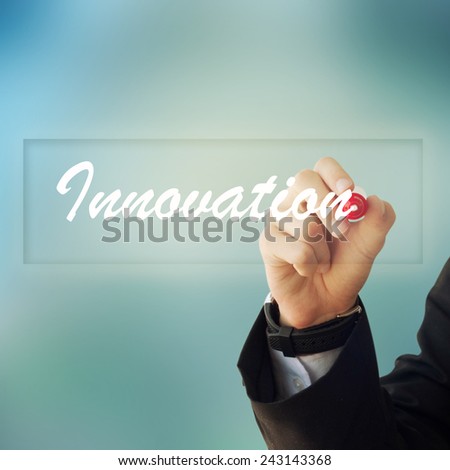 Business and advertisement concept. Close up of businessman writing to something