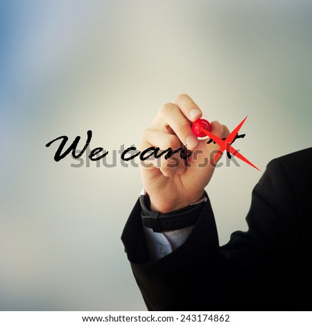 Business and advertisement concept. Close up of businessman tracing the \