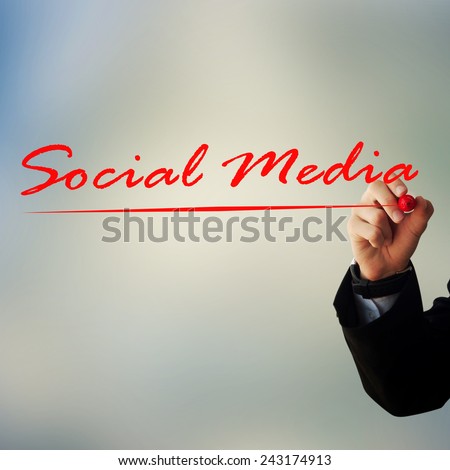 Business and advertisement concept. Close up of businessman writing 