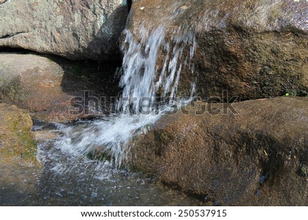 Falling Water on Rocks