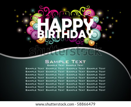 stock vector : Happy Birthday abstract design background