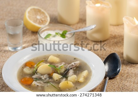Fish soup with potato