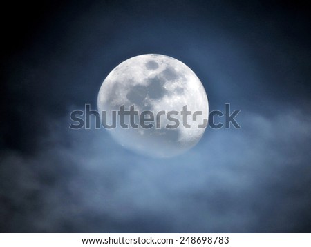 Cloudy moon art