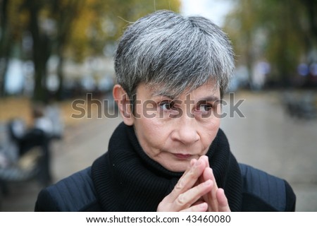 Senior woman going to start serious conversation