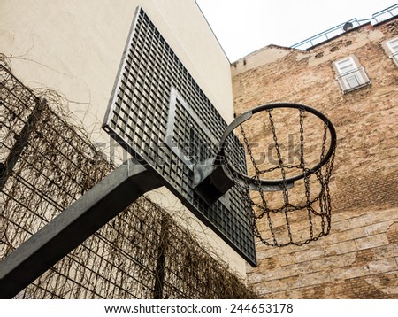 Basketball ring in the next door