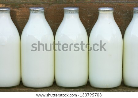 Milk Bottles on doorstep