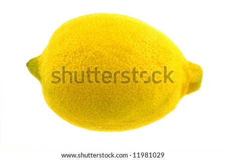 An isolated lemon on white