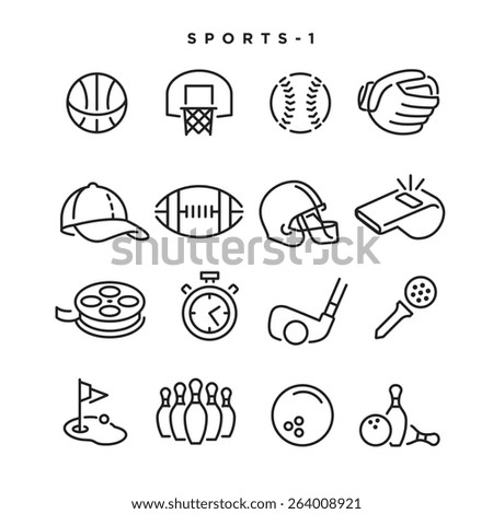 Sports vector icons Elements for print mobile and web applications Sports vector icons Elements for print mobile and web applications