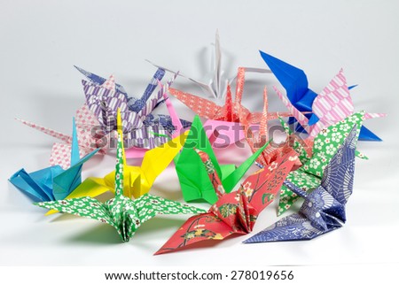 Origami Bird Colored.