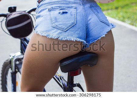 sexy cute sport girl on sports bike