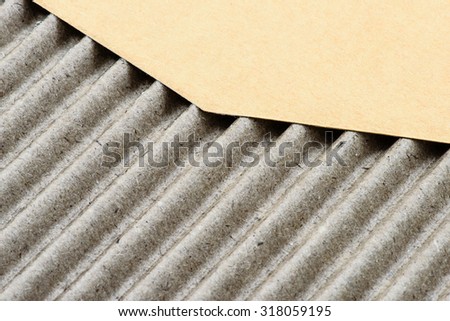 Corrugated Medium and Outside Liner Cardboard Sheet Textures,  Kraft Paper