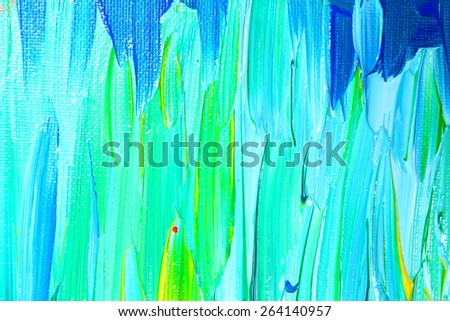 Backgrounds & textures shop. Abstract acrylic painting on canvas - grass background. Classic. Blue.