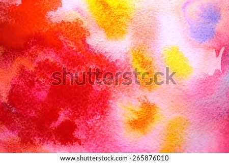 Abstract watercolor background. English roses. Red and yellow. Backgrounds & textures shop.