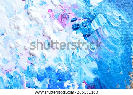 Abstract acrylic painting - a snowstorm in April in Moscow 6. Backgrounds & textures shop.