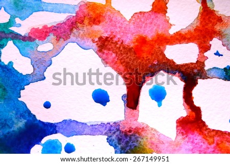 Abstract watercolor background - stains and drops. Connecting hearts. Backgrounds & textures shop.