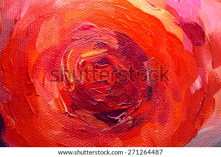 Abstract acrylic painting - whirlpools of life. Rose. Backgrounds & textures shop.