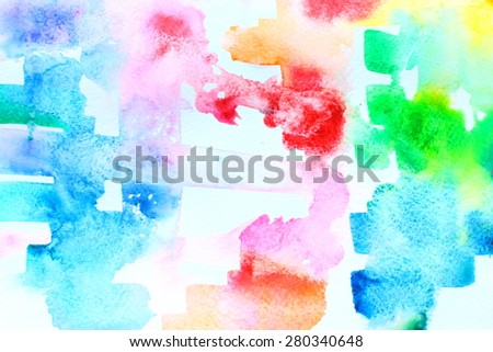 Abstract watercolor background - shopping in the bright city. Backgrounds & textures shop.