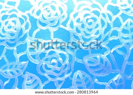 Abstract floral painting - silver roses. Backgrounds & textures shop.